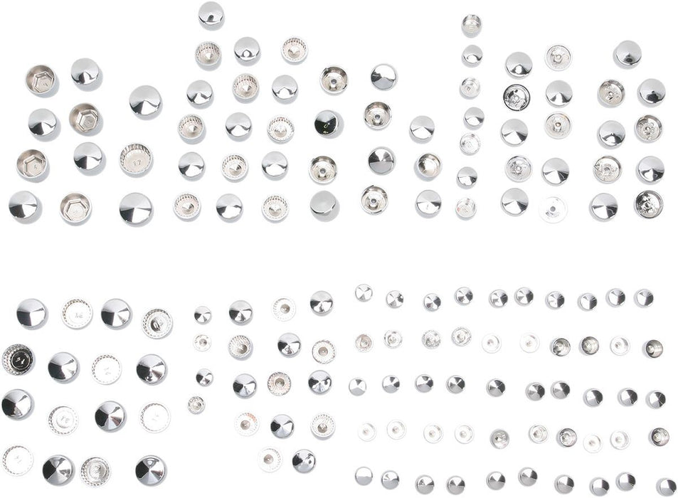 Drag Specialties Bolt Cover Kit Deluxe Chrome - Part #24010695 - Hogparts UK