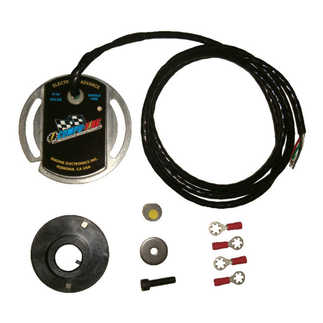 Compu-Fire, Ignition Module. Electronic Advance, Single Fire for 70-99 Big Twin (Excl. Twin Cam, Excl. Injection Models); 71-01 Sportster (Excl. 1200S)