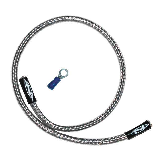 Namz, Oil Pressure Harness Cover. Braided Steel, 18" for Evo Style Engines