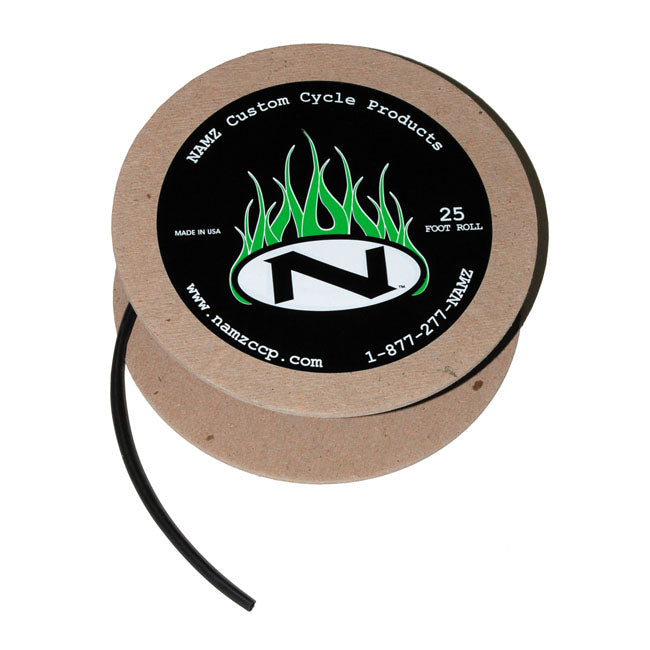 Namz, Heat Shrink Tube. 25Ft Roll, 1/4" (6.35mm). Black for Universal