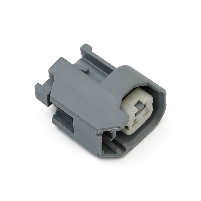 Namz, Delphi Fuel Injector Connector. Female Plug. 2-Pin for 06-15 Softail; 06-17 Dyna; 06-07 Flt/Touring