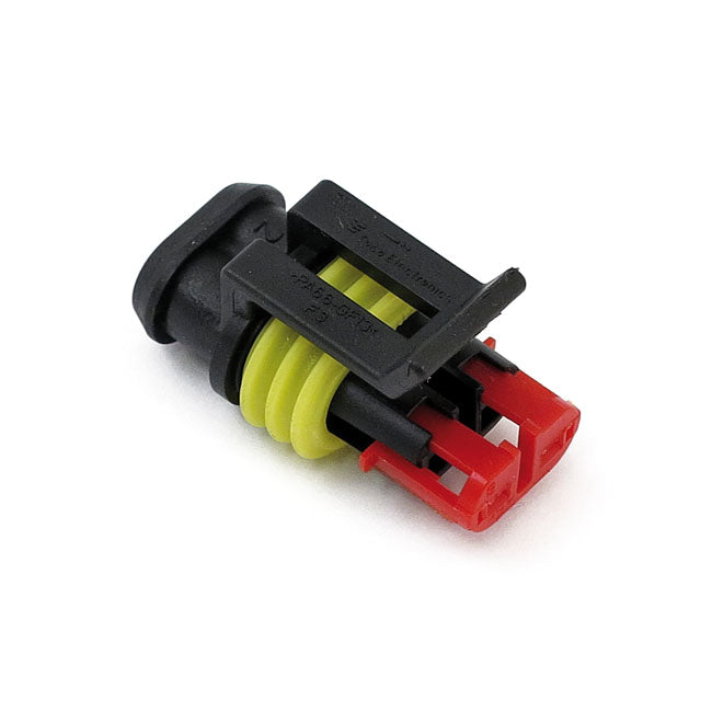 Namz, Delphi O2 Sensor Connector. Female Plug. 2-Pin for 05-20 Various H-D (Excl. M8 Models)