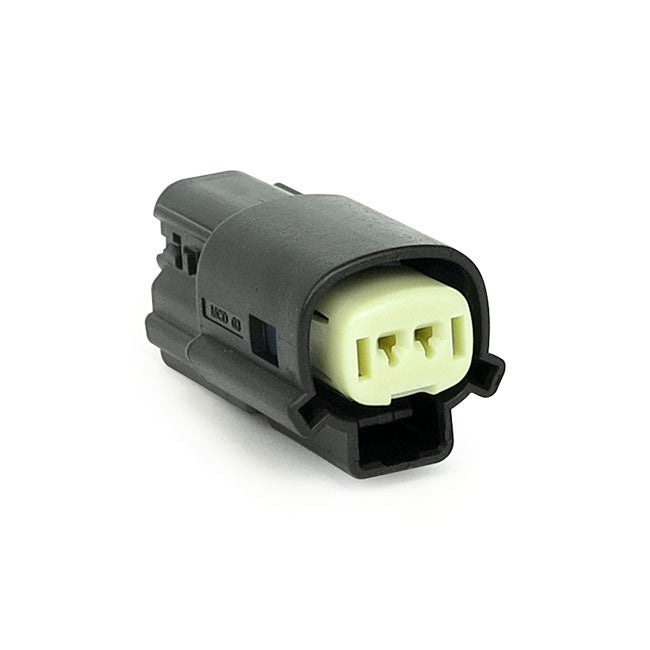 Namz, Molex Mx-150 Connector. Black, Plug, 2-Pin for 14-20 Touring, Trikes, XL