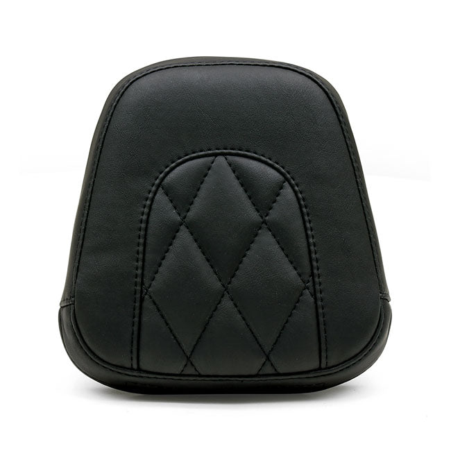 Mustang, Vintage Sissy Bar Back Pad. Black Diamond for 11-13 FXs Softail Blackline; 12-17 Fls Slim; 16-17 Flss Slim S