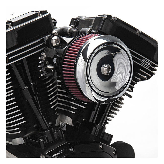 S&S Stealth, Dished Bobber Teardrop Air Cleaner Kit for 91-20 XL (With Cv Carb Or Delphi Inj.)