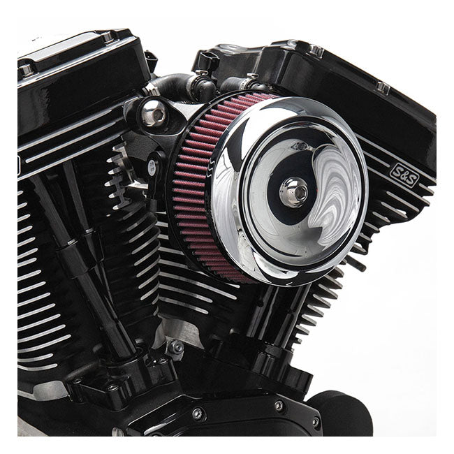 S&S Stealth, Dished Bobber Teardrop Air Cleaner Kit for 91-03 XL. With S&S Super E/G Carbs