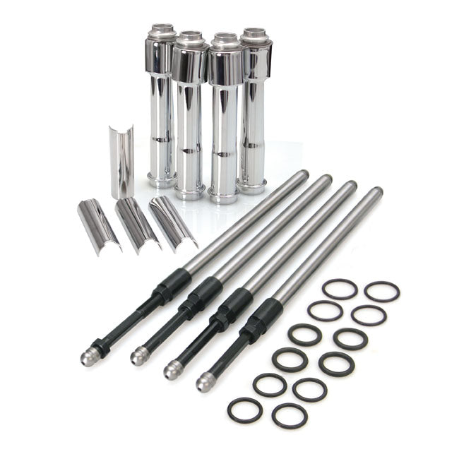 S&S, Sportster Quickee Pushrod & Cover Kit. Chrome for 04-20 XL