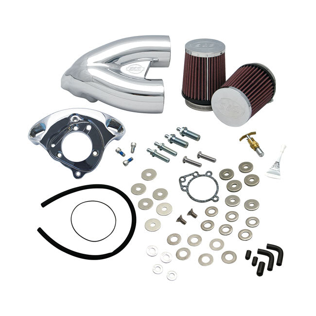 S&S 2-1 Tuned Induction System for 4 1/8"Bore S&S T Engines With S&S Super E/G