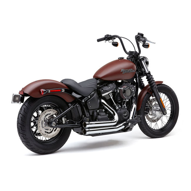 Cobra, Speedster 909 Exhaust. Chrome for 18-20 Softail FLDE Deluxe, FXLR Low Rider, FLSL Slim, FXBB Street Bob