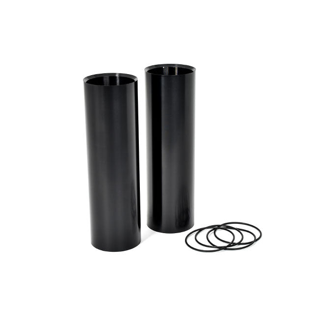 Killer Custom Smooth Upper Fork Covers Black for 06-17 Dyna (Excl. FXDWG)