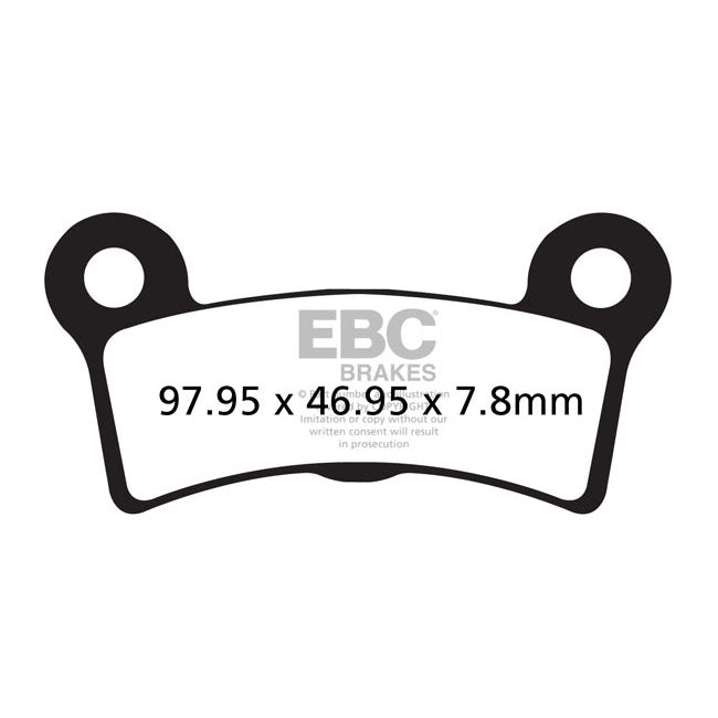 EBC V-Pad Semi Sintered Brake Pads for Rear: 09-13 Trikes