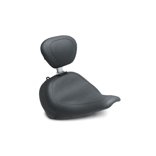 Mustang Wide Tripper Solo Seat W/Rider Backrest for 18-20 Softail Flfb/S Fat Boy