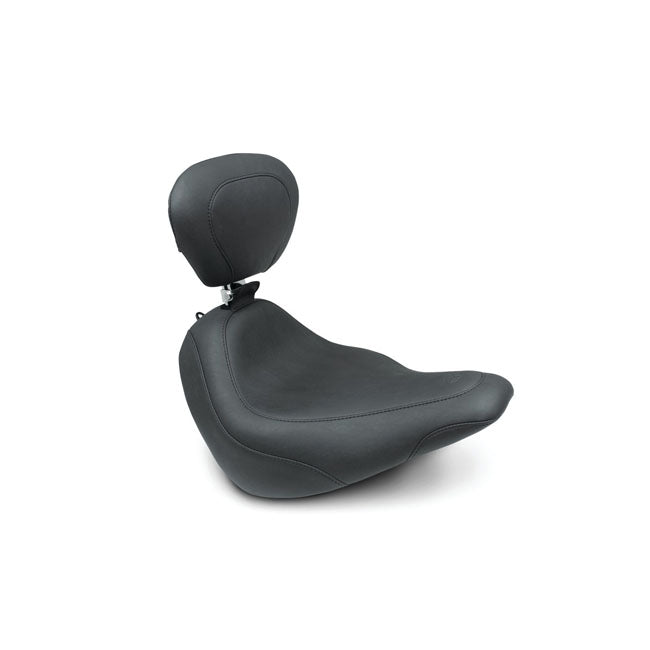 Mustang Wide Tripper Solo Seat W/Rider Backrest for 18-20 Softail Flsl Slim