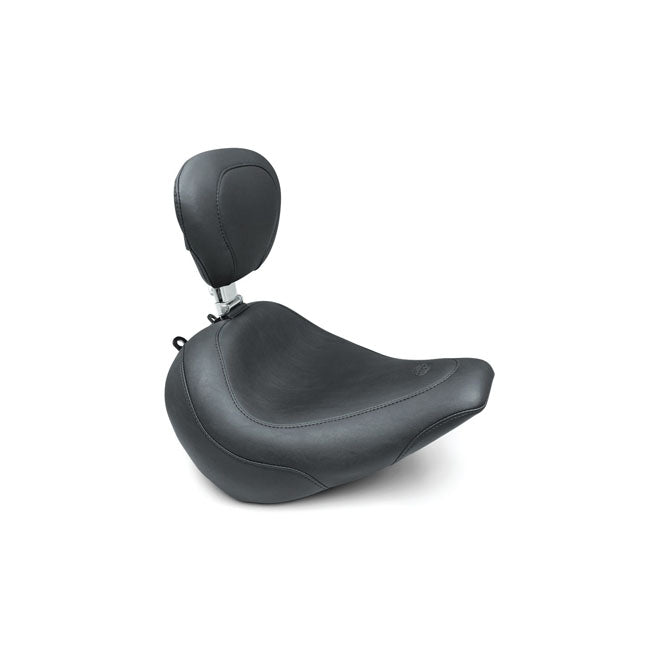 Mustang, Wide Tripper Solo Seat W/Rider Backrest for 18-20 Softail FXbr/S Breakout