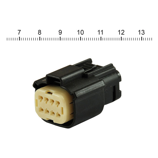 Namz, Molex Mx-150 Connector. Black, Plug, 8-Pin for 07-20 Various H-D