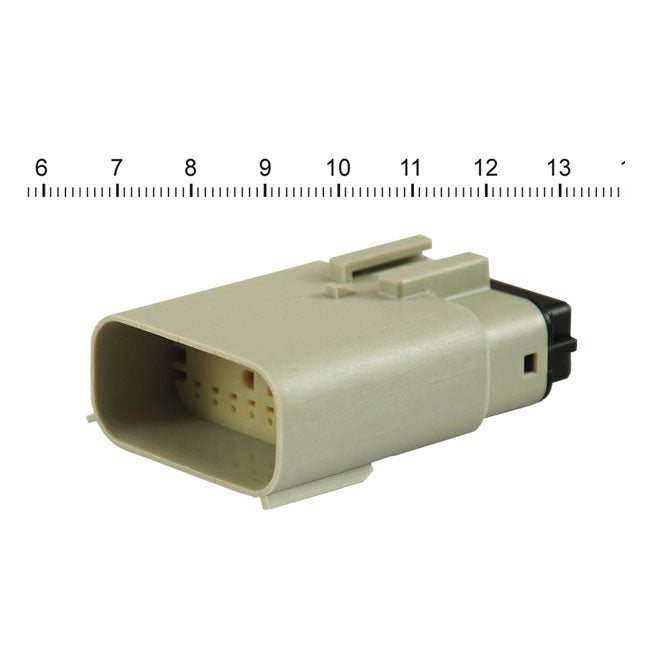 Namz, Molex Mx-150 Connector. Gray, Receptable, 16-Pin for 07-20 Various H-D