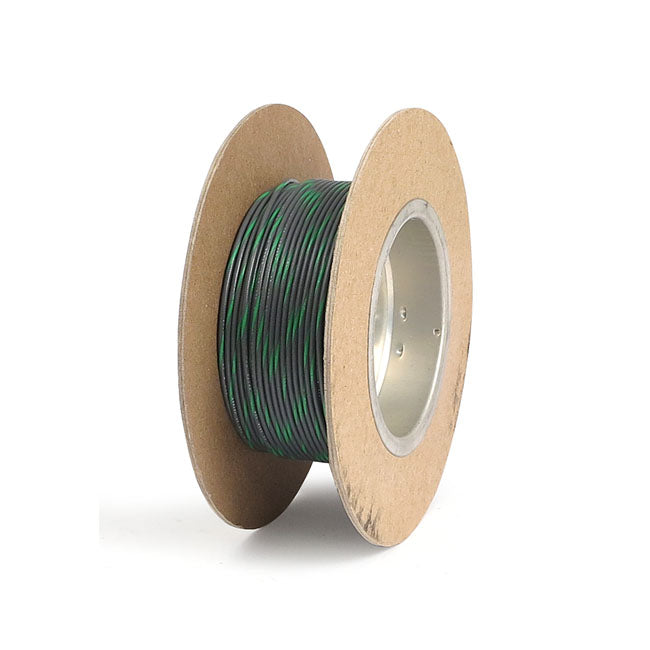 Namz, Wire On Spool. 18 Gauge, 100Ft. Gray/Green Stripe