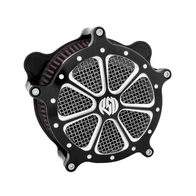 RSD Venturi Air Cleaner 7 Spoke for Cv Carb: 93-06 All Big Twin; Delphi Inj.: 01-15 Softail; 04-17 Dyna (Excl. 2017 FXdls); 02-07 Flt/Touring