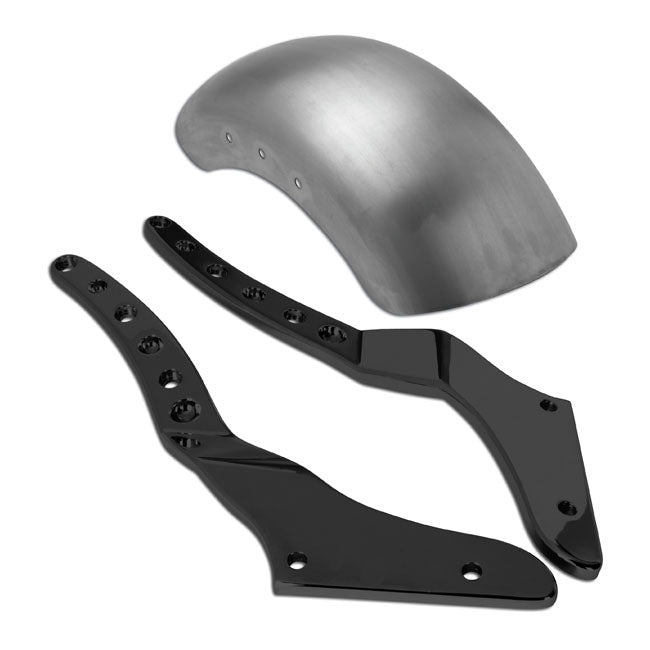 Sd, Tracker 200mm Rear Fender Conversion Kit. Chrome for 08-17 Softail With Up To 200mm Rear tyre