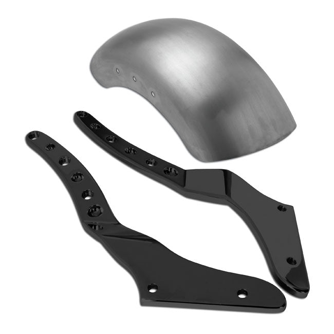 Sd, Tracker 200mm Rear Fender Conversion Kit. Black for 90-07 Softail With Up To 200mm Rear tyre