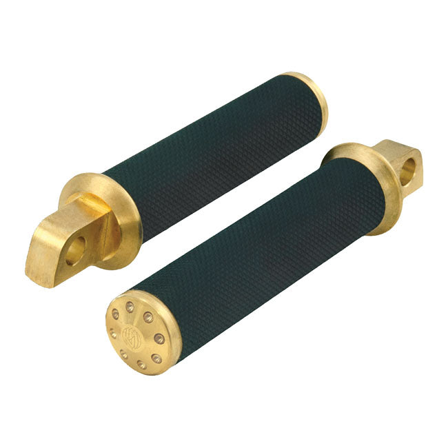 RSD Tracker Foot Pegs, Brass for Traditional H-D Male Mount