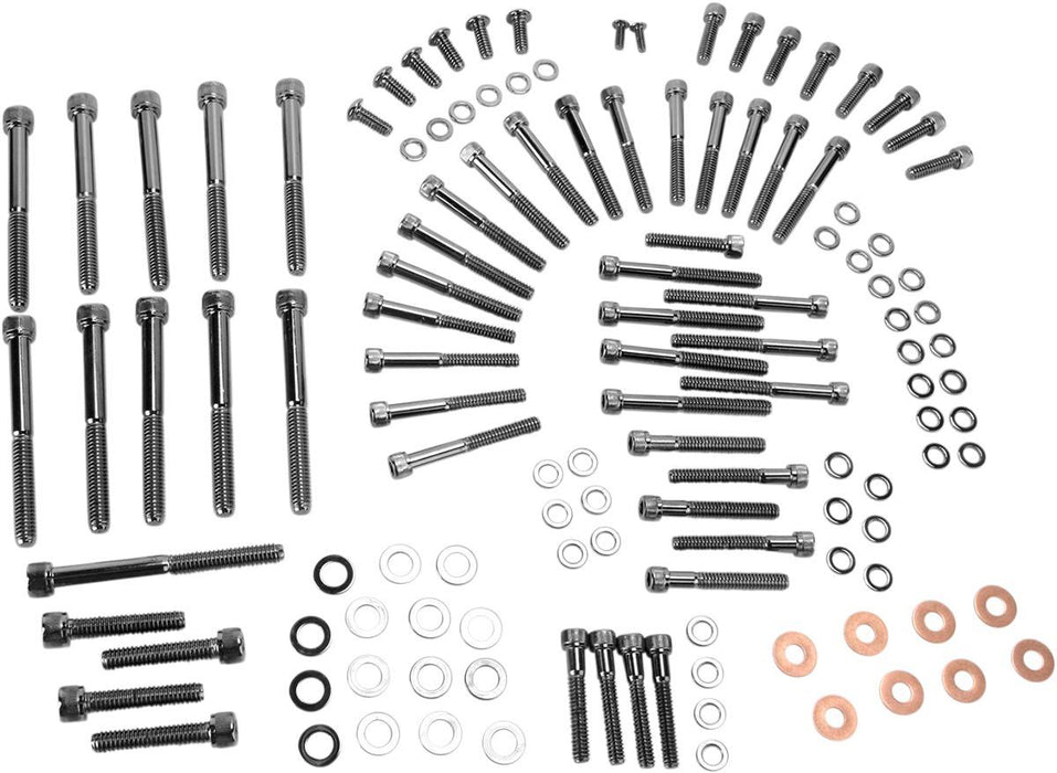 Drag Specialties Black Chrome Socket-Head Motor Bolt Kit Knurled - Part #24010566 - Hogparts UK