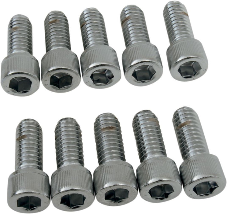 Drag Specialties Socket-Head Bolt 5/16-18X0.75 Knurled Chrome - Part #DS190544 - Hogparts UK