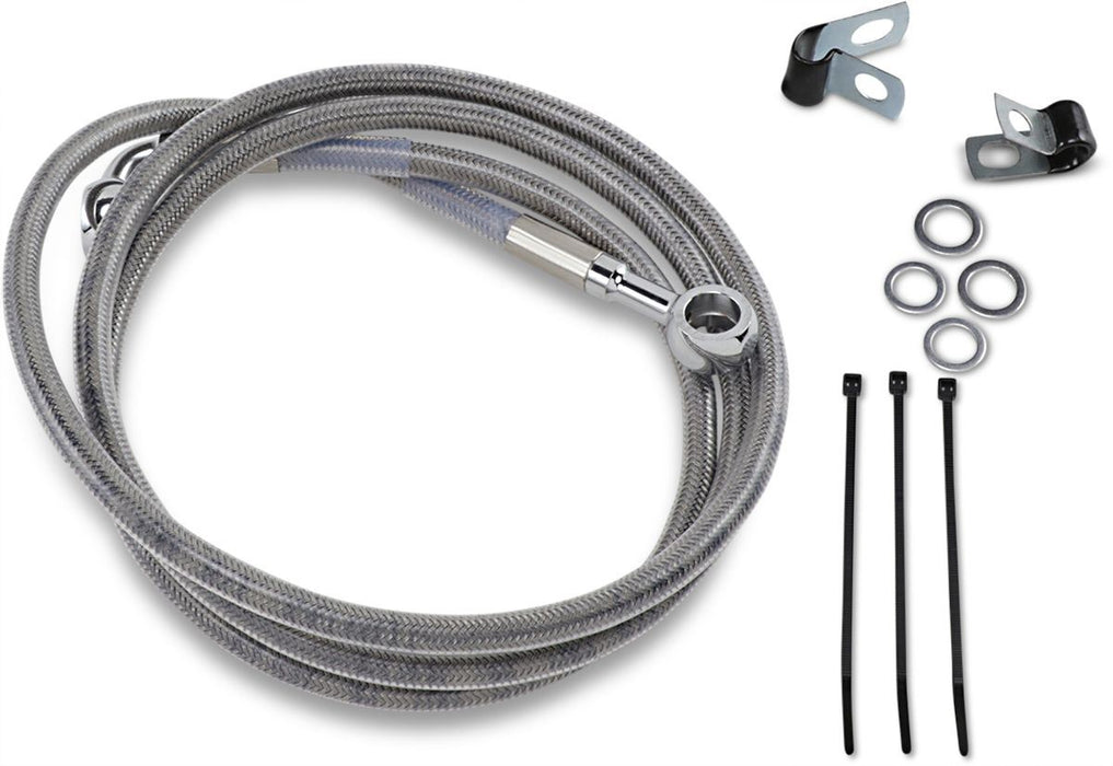 Drag Specialties Front Brake Line Stainless Steel Extended 8" - Part #17412660 - Hogparts UK