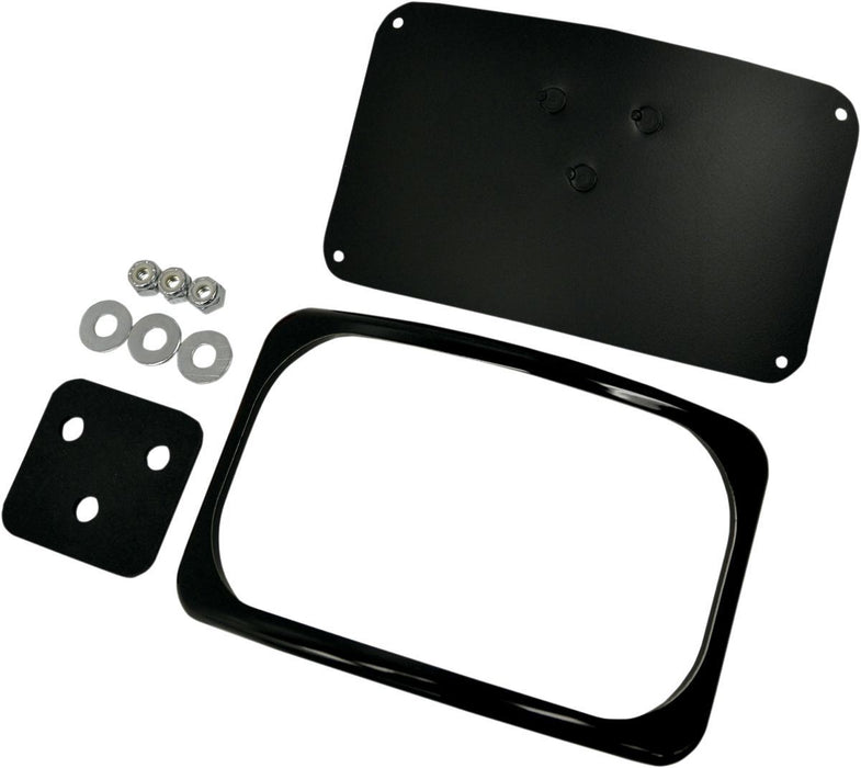 Drag Specialties License Plate Mount Three-Bolt Small Radius Black - Part #20300628 - Hogparts UK