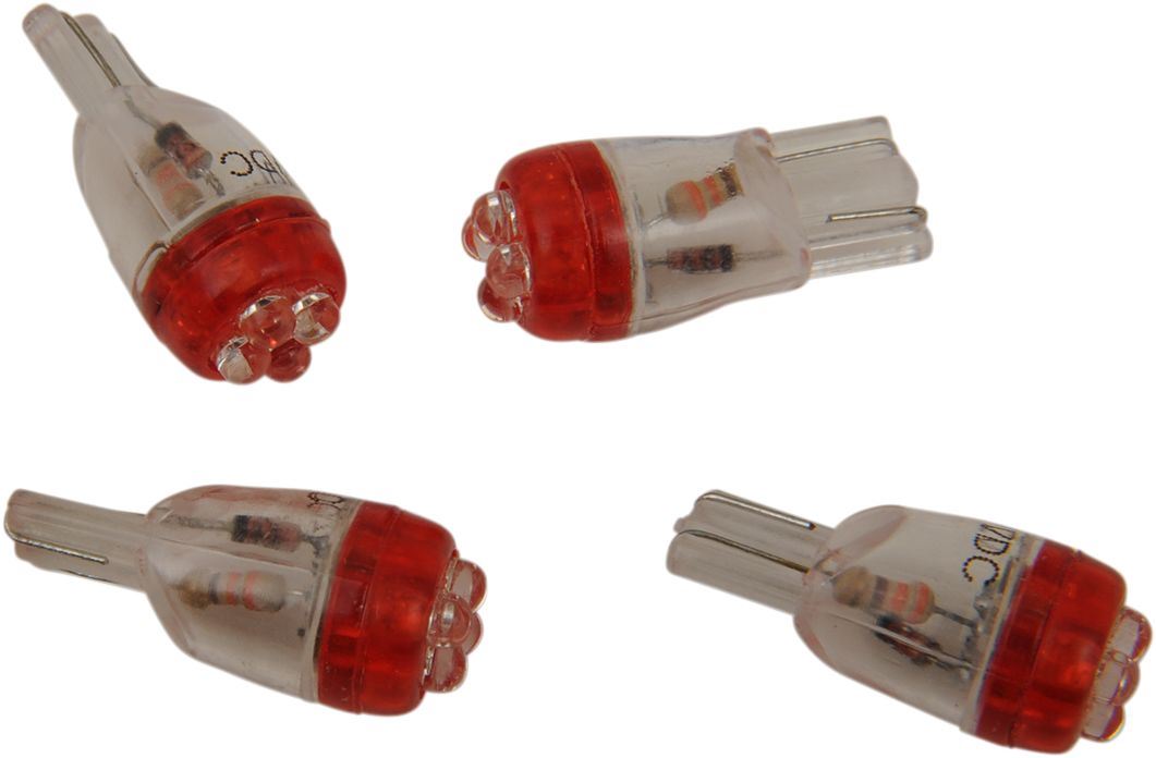 Drag Specialties Mini Wedge Led Bulb Red 12V - Part #20600007 - Hogparts UK
