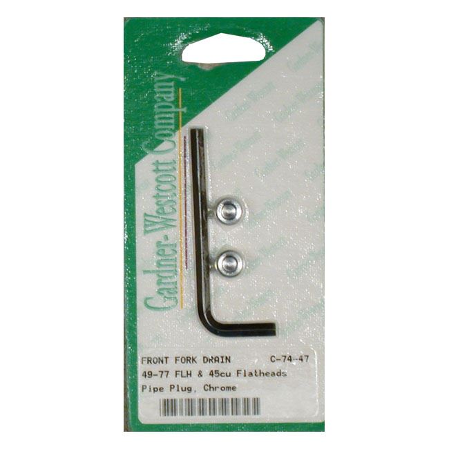 GW, FORK SLIDER & CASE DRAIN SCREW KIT - Fork slider drain plug: 49-E77 FL Crankcase drain plug: 77-19 XL; 08-12XR1200 (2 used) Transmission: 01-16 Dyna, FLT Oil pump: 68-99 B.T. Oil tank & transm.: 00-16 Softail Primary: 79-84FLT; 82-84FXR; 07-16 S - Hogparts UK