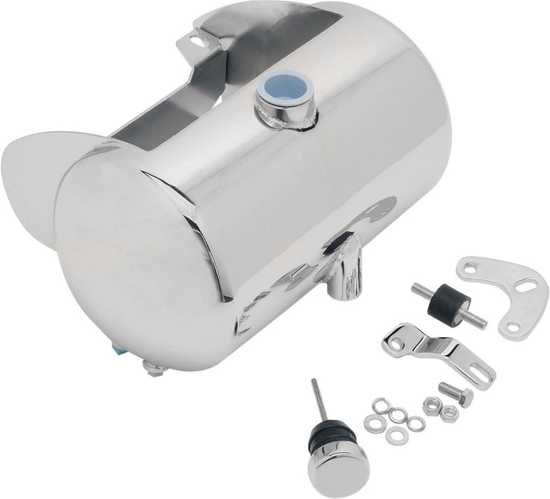 Drag Specialties Round Oil Tank Domed W/ Centre Fill Chrome - Part #07100021 - Hogparts UK