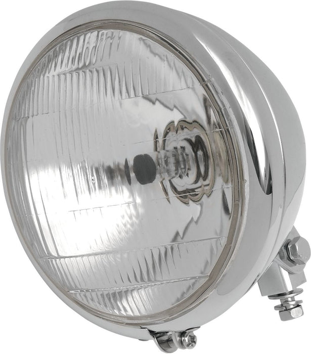 Drag Specialties Headlight 6.5" Chrome Bottom-Mount 55/100W - Part #DS280101 - Hogparts UK