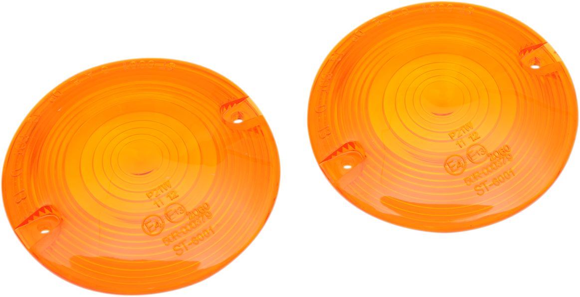 Drag Specialties Replacement Amber Turn Signal Lenses - Part #20200637 - Hogparts UK