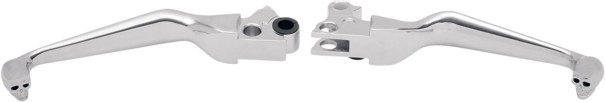 Drag Specialties Skull Lever Set Chrome - Part #06100145 - Hogparts UK