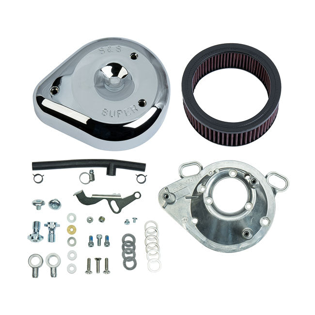 S&S, Teardrop Air Cleaner Assembly for 93-99 Evo Big Twin (Excl. TC); 91-03 Evo XL. With S&S E/G Carb