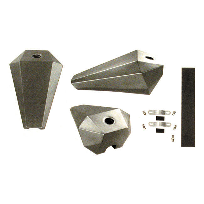 Paughco, Coffin Gas Tank 2.5 Gallon, Low Tunnel for Univ.