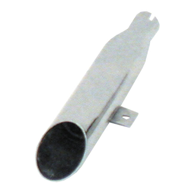 Paughco, Replacement Muffler. Slash Cut. Chrome for 95-99 Softail (Excl. FLSTF, FLSTN With Shotgun Pipes)
