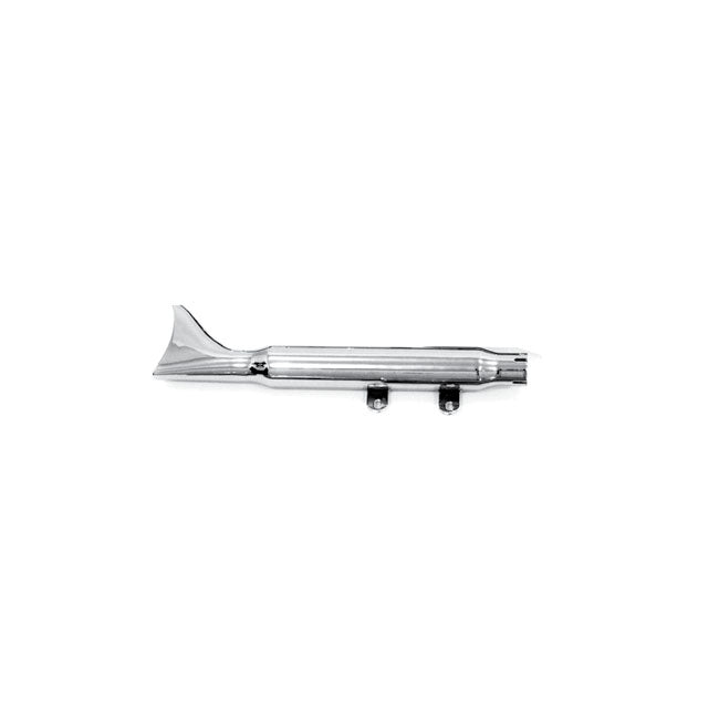 Paughco, Replacement Muffler. Fishtail. Chrome for 90-99 FLSTF Fatboy; 93-96 FLSTN Nostalgia