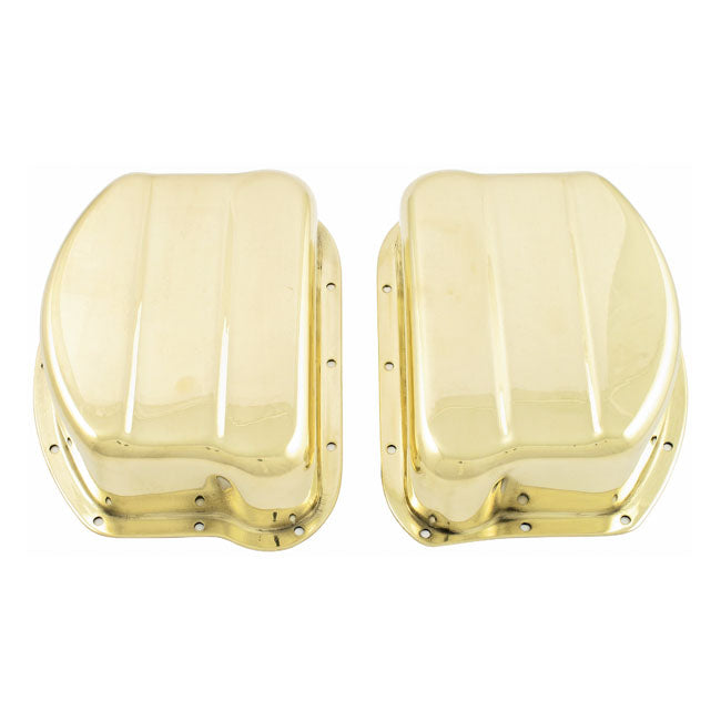 Paughco, Rocker Covers. Oem Style Brass. Polished for 48-65 Panhead