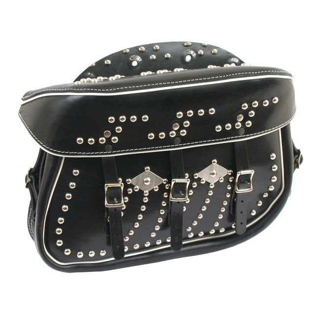 49-Up 45Ci Streamliner Saddlebags, Black for Stock For: 49-51 45" Solo With Rear Crash bar