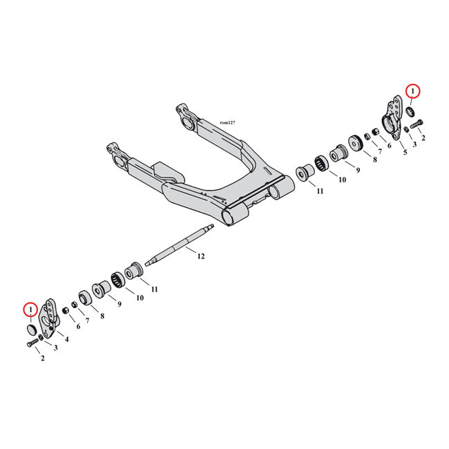 1-1/4 Inch Chrome Plug for Headlamp: 86-06 XL; 85-06 Softail Swingarm: 02-10 Flt/ Touring