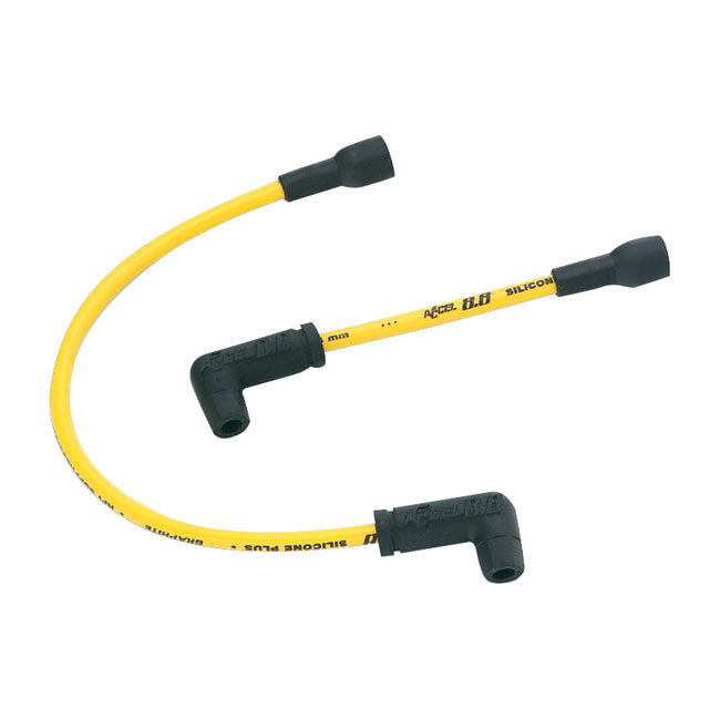 Accel, 8.8mm Suppression Core Spark Plug Wire Set. Yellow for 91-98 Flt, FLHT