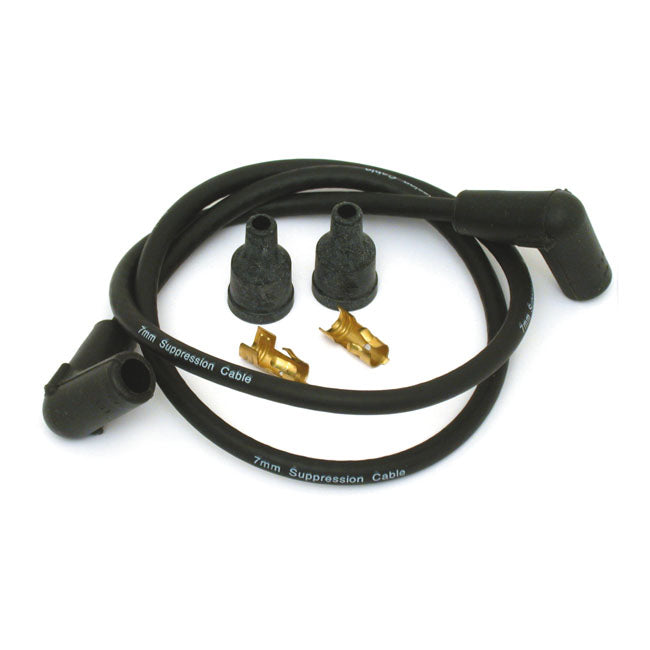 Universal 7mm Spark Plug Wire Set. Black for Universal For Pre-1999 Style Coils