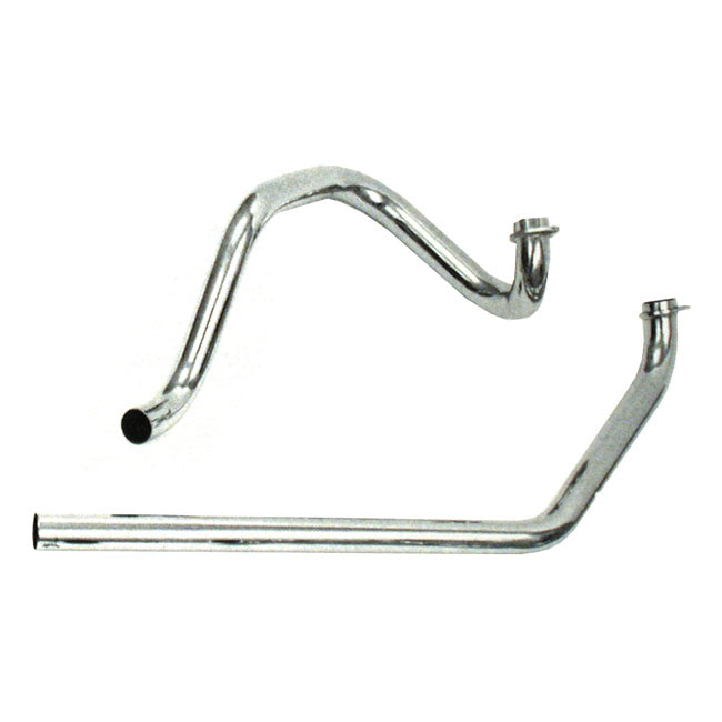 Paughco, Independent Dual Head Pipes. Chrome for 70-84 FL Shovel