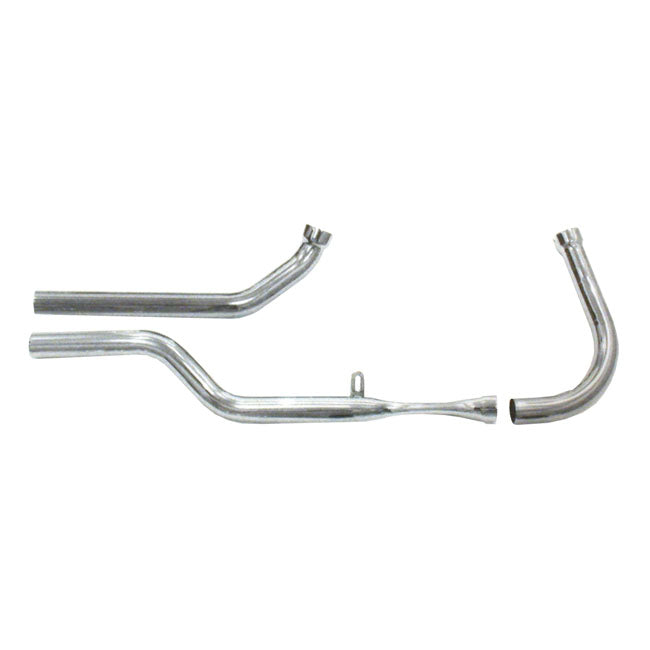 Paughco, Dual Shotgun Head Pipes. Chrome for 48-64 Panhead