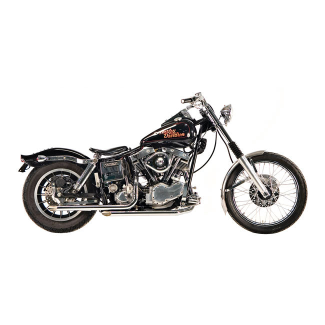 Paughco, Drag Pipes (40"). Chrome for 66-69 Early Shovel