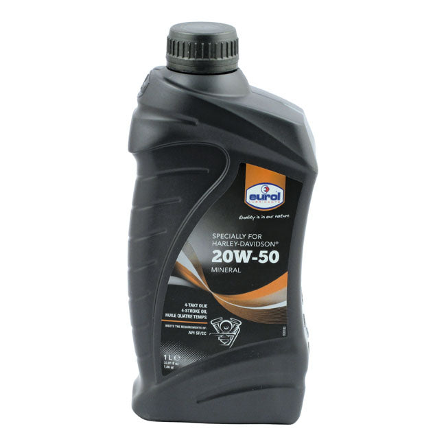 Eurol, 20W50 Motor Oil Sg/Cd Mineral. 1L for 84-20 Big Twin; 86-20 XL/XR