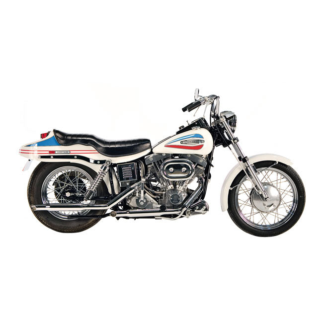 Paughco, Shorty Exhaust Goose Cut (38"). Chrome for 70-84 FX Shovel