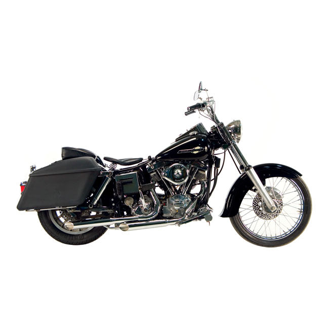 Paughco, Slash Cut Exhaust (38"). Chrome for 70-84 FL Shovel